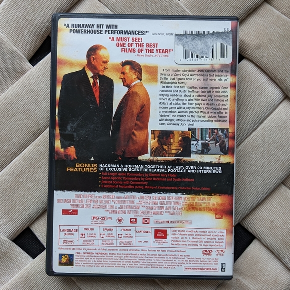 🍿 Runaway Jury DVD, based on John Grisham novel - Picture 2 of 3
